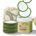 Washable Eco-friendly Natural 100% Organic Reusable Facial Face Cleansing Cotton Rounds Bamboo Makeup Remover Pads for Women
