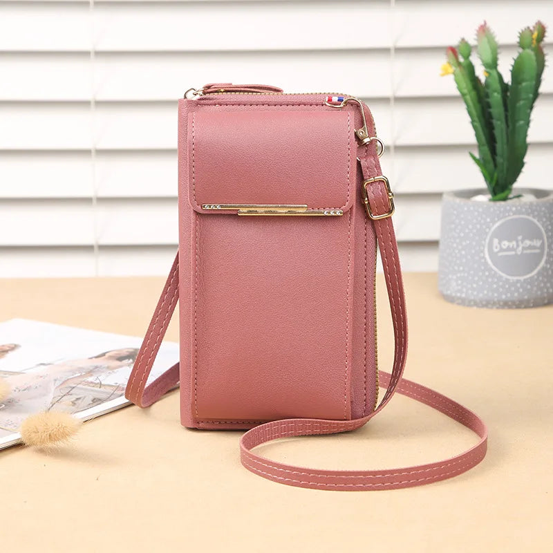 Hot Multi-function Women Crossbody Sling Mobile Phone Bags PU Leather Customize Luxury Mobile Phone Bags for Girl