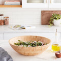 Customized logo  Bamboo Classic Large Bamboo Serving Bowl  Salad Bowl