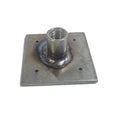 Welded Nut Round Square Steel Base Plate Threaded Tube Post Base Plate M10 Threaded Welding Round T Nut Base