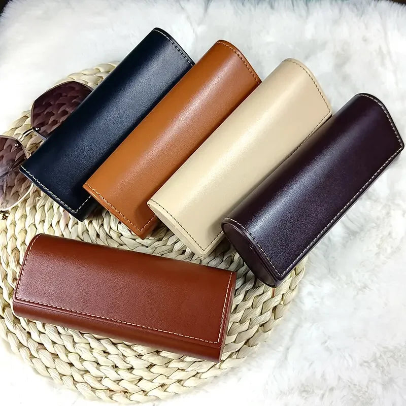 Rectangle Sunglass Case Pu Genuine Leather Sunglasses Case Custom Sunglass Cases