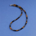 Natural Tiger Eye Stone Hematite Beaded Necklace for Women Men Natural Obsidian Beaded Choker Healing Energy Stone Jewelry