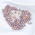 6-8mm AAAA+ Grade Natural White/purple/pink Real Freshwater Round Shape Beads Loose Pearl No Holes for Cages Lockets Pearl Party