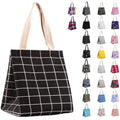 Daily Lunch Delivery Waterproof Thermal Cooler Reusable Canvas Office Lunch Tote Bag 15L Capacity Self-adhesive Closure Foldable