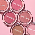 Make Your Own Brand 6-Color High Pigment Pressed Powder Blush Private Label Vegan Cheek Blush Palette
