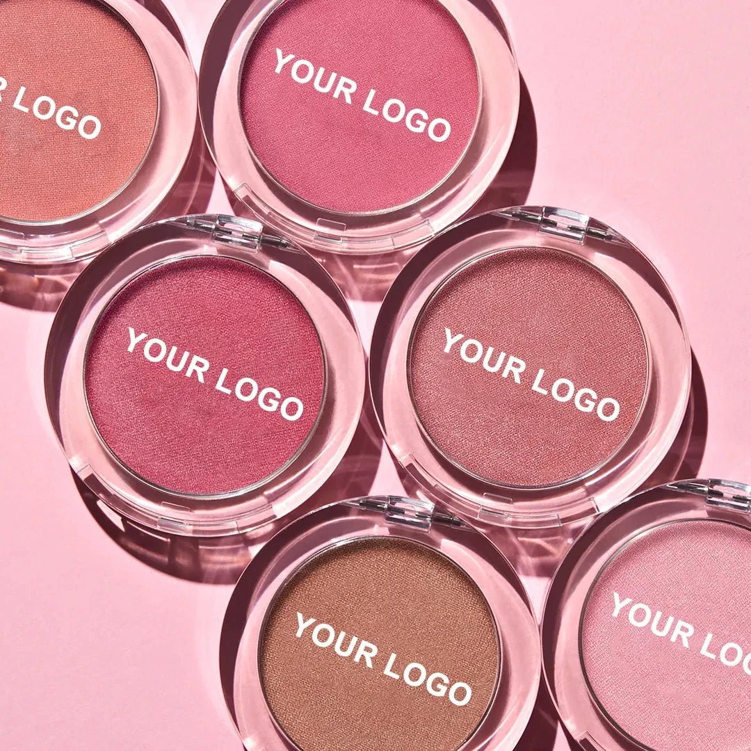 Make Your Own Brand 6-Color High Pigment Pressed Powder Blush Private Label Vegan Cheek Blush Palette