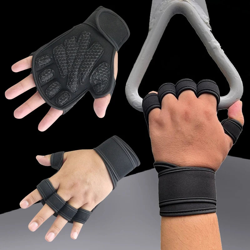 Half Finger Men's Outdoor Cycling Weightlifting Exercise Anti Slip Gloves