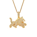 CN269 Brass Setting CZ  Pendant Iced Out Cubic Zircon Necklace Hip Hop Gift Jewelry Bling Bling