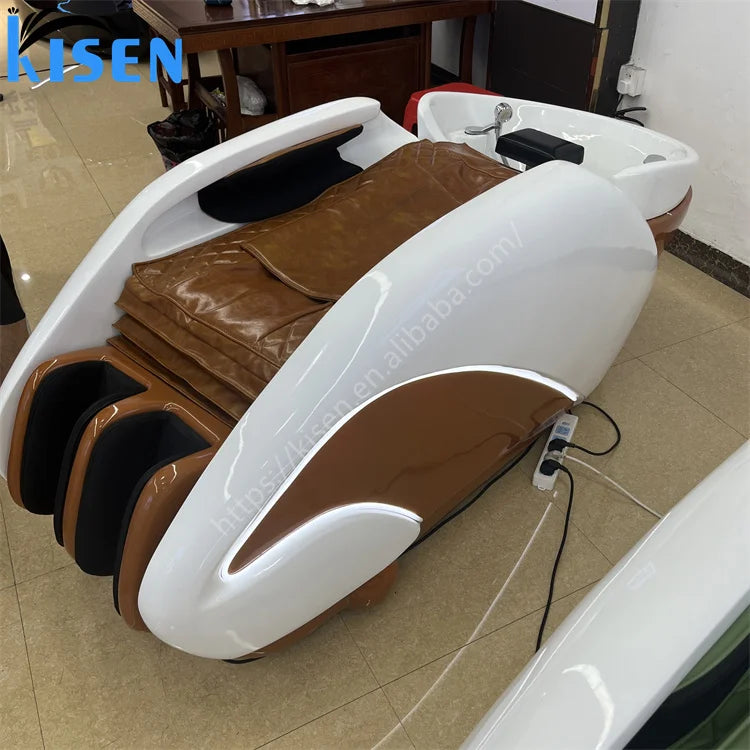 Modern Japanese Head Spa Bed Massage Bed Water Circulation Steamer Head Therapy Pedicure Shampoo Thai Massage Chair Shampoo Bed
