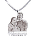 Personalized Photo Necklace Name 18K Gold Plated Engraved Personalized Picture Pendant Necklace for Women