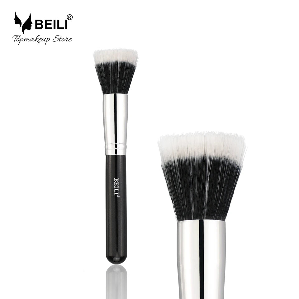 BEILI High Quality Private Makeup Brush Single Stippling Brush Cosmetic Makeup Brushes Synthetic Hair
