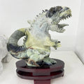 Wholesale Gemstone Stone Dragon Carving Xiuyan Jade Dinosaur for Decoration