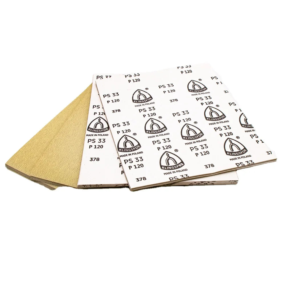 Poland 50pc Electro Coat P120 Klingspor White Abrasive Paper