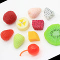Simulation Corn Strawberry Blueberry Orange PVC Craft 3D Fruit Cabochon for Doll House Decoration Mini Food Play