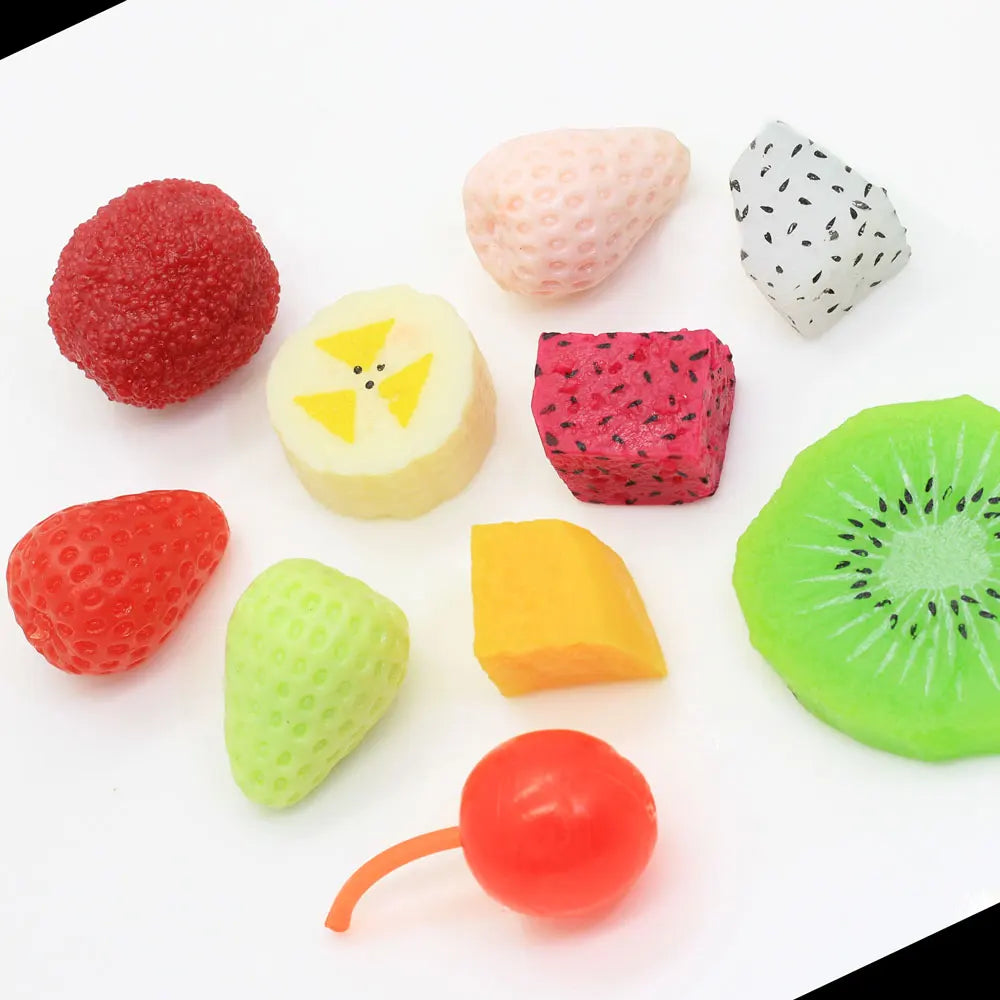 Simulation Corn Strawberry Blueberry Orange PVC Craft 3D Fruit Cabochon for Doll House Decoration Mini Food Play
