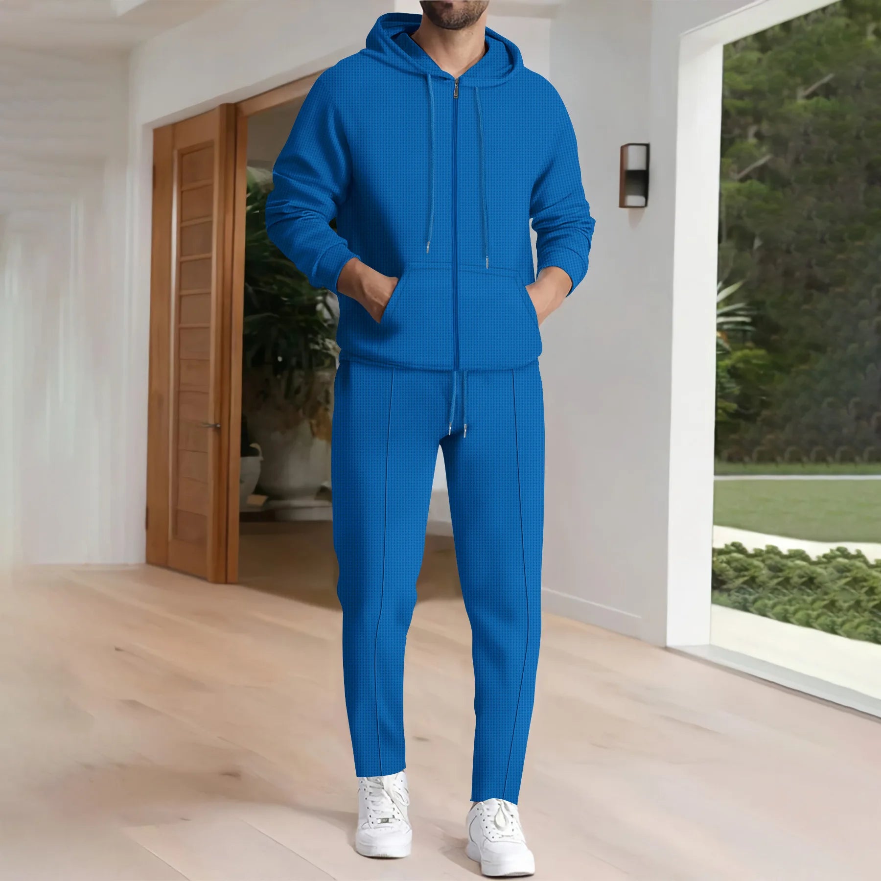 Clearance Sales Hot Selling New Fashion Men Clothing Long Sleeve Hoodie Jacket Jogging Sportswear Sweatpants Set