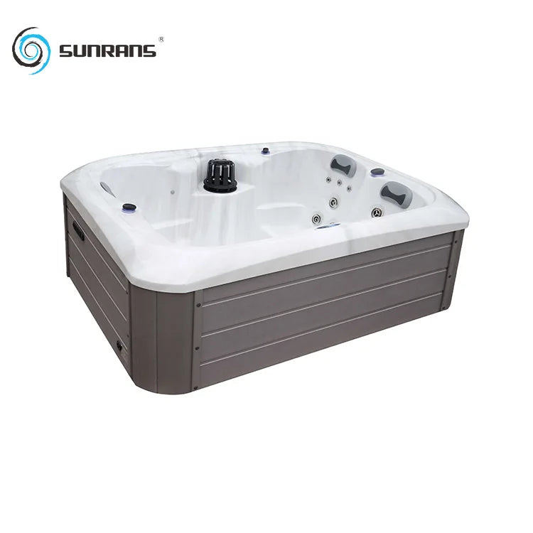 Bathtub Whirlpool 2 Persons Luxury Acrylic Bathroom Eco Friendly Europe Balboa Control Hot Tub 19 Therapy Jets Modern SUNRANS