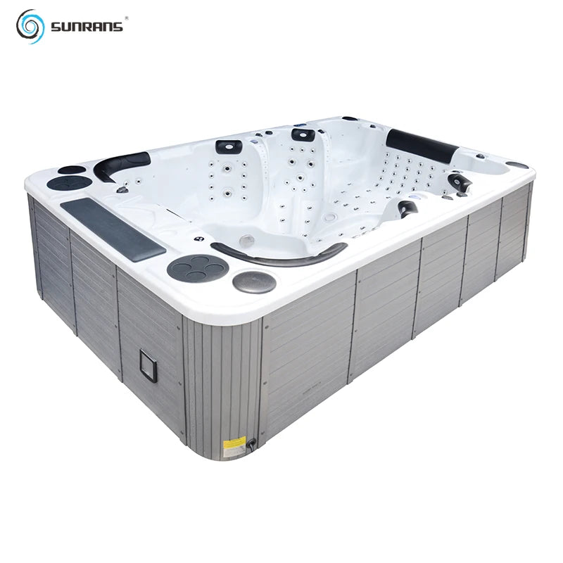 Sunrans Outdoor Large Capacity 10 Person Hot Tubs Balboa Spa Pool Hottub for Backyard