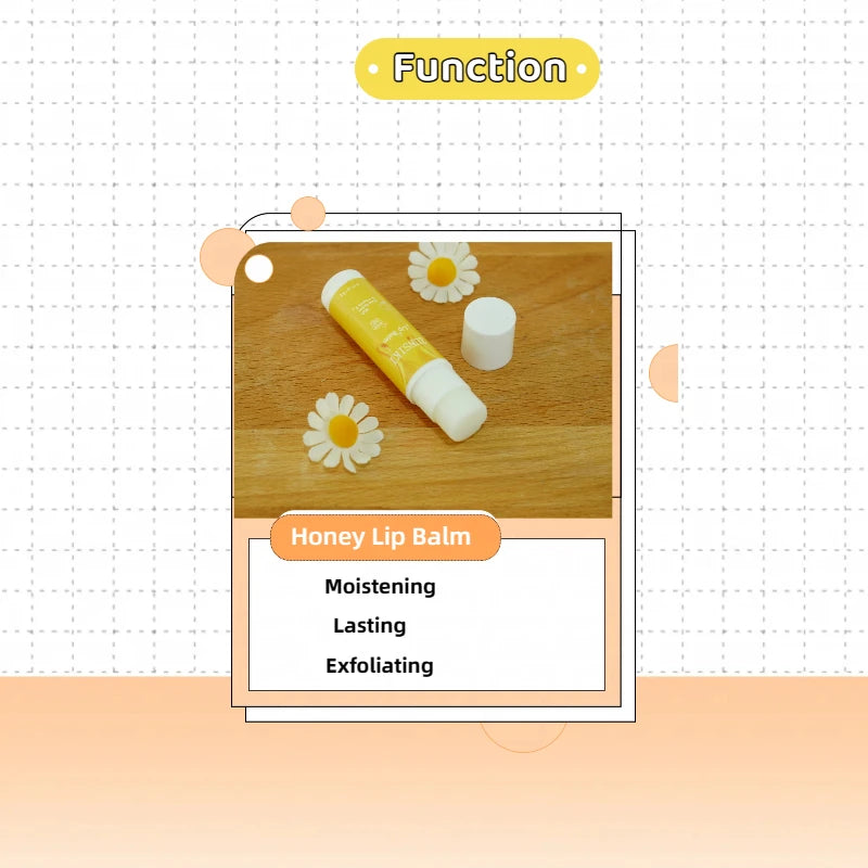 OEM/ODM Custom Honey Lip Balm Private Label Long Lasting Moisturizer Lip Makeup Base Lip Balm