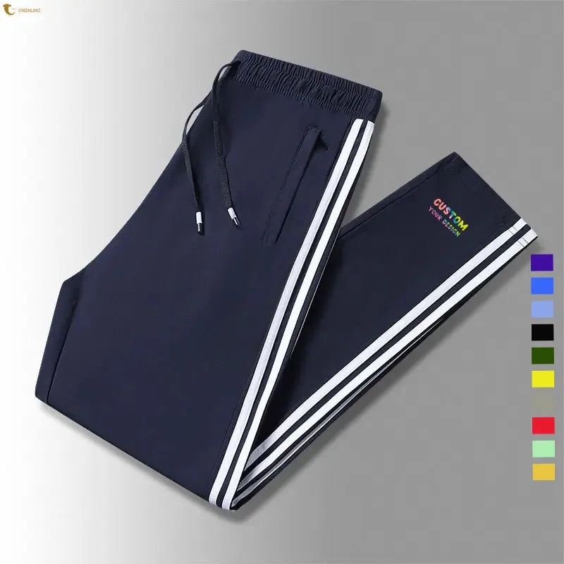 Men's Workout Pants Polyester Nylon Quick Dry Active Sports Slim Sweatpants With Pockets