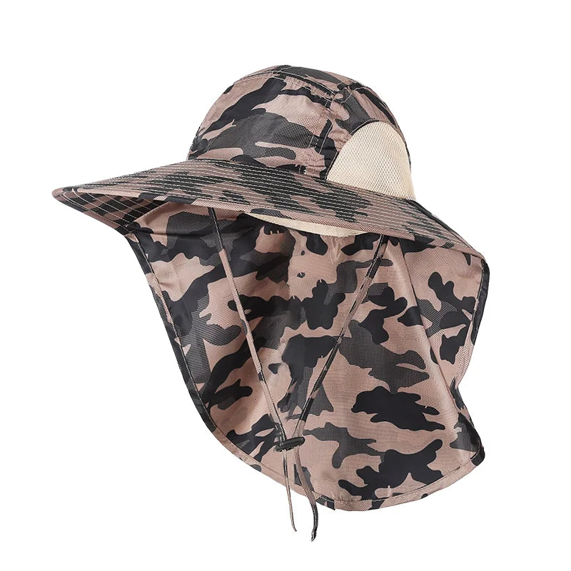 Outdoor Men Fisherman Hat UPF 50+ Cooling Sunshade Sunscreen Bucket Hats 2026 New Style Wholesale Summer Sports Caps Unisex