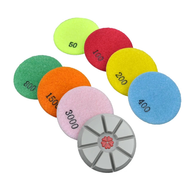 High Quality White Resin Bond Dry Diamond Polishing Pads for Deburring Concrete Floor Polishing Grit 50-3000 Medium Hardness