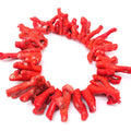 Natural Red Coral Beads Large Stick Branch Healing Irregular Pendants with Hole for Jewelry Making DIY Crafts