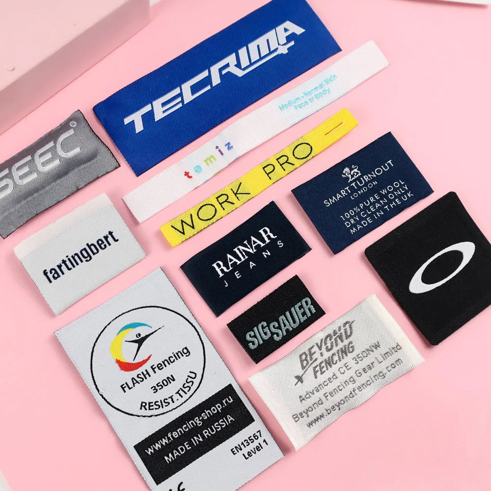 Wholesale Garment Labels Custom Woven Fabric Labels for Clothing
