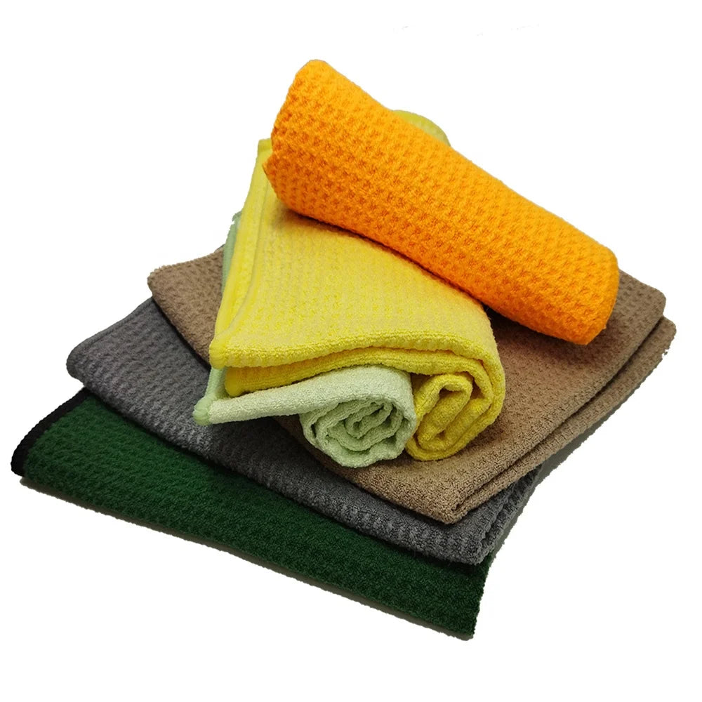 DAHUI Kitchen Tea Towels 40X60Cm  Waffle  Dish Cloths Microfiber Hand Towels