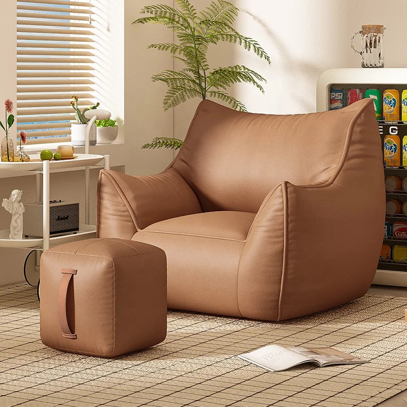 Modern Single Small Sofa Lazy Nest Chair for Bedroom Balcony or Tatami Bedside Waterproof Leisure Leisure Chair for Lie Sleep