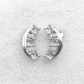Sterling Silver 3*3mm Semi Mount Stud Earrings Empty Frame Support Blank Setting S925 Base Without Center Stone for DIY Inlay