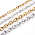Wholesale Fashion Jewelry Hollow Sweater Chain Necklaces Thick 18K Gold Plated Stainless Steel OT Buckle Necklaces YF3150