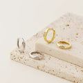 Wholesale Fashion Jewelry 925 Sterling Silver Irregular CZ Zircon Light Luxury Gold Plated Hoop Earring Jewelry for Women