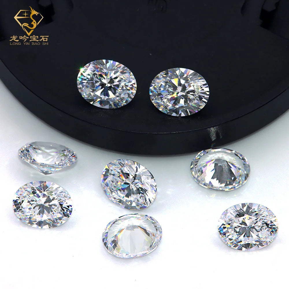 White 5A AAAAA Round Zircon Machine Cut Cubic Zirconia Loose Stones CZ Stone Synthetic Gemstone 100pcs/bag