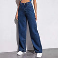 Wholesale straight-leg women's jeans spring autumn and winter pants blue jeans and wide-leg pants for young girls