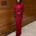 OEM ODM Dropshipping Products Elegant Women Clothing Shoulder Clubwear Slim Maxi Dress