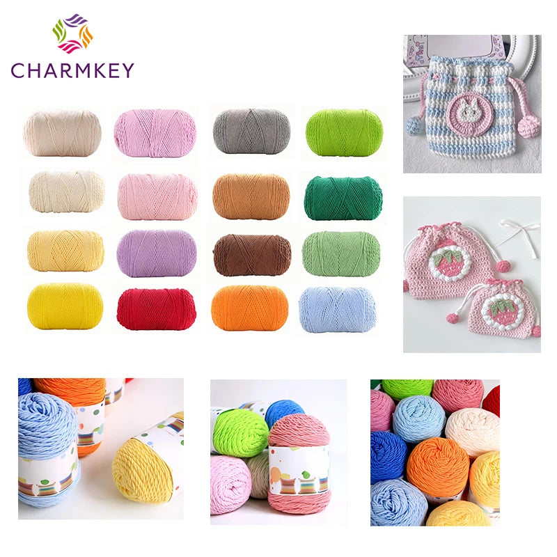 Solid Color Dyed 55%Acrylic 45%Cotton Blended Fancy Yarn High Tenacity Eco-Friendly Recyclable Moisture-Absorbent Weaving