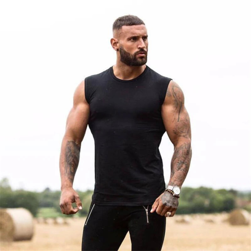 Favourable Price Men's Fashion Gym Sleeveless Training Tank Standard Tops