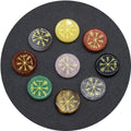 Crystal Stone Handmade Carved Vegvisir & Viking Symbol Disc Diy Jewelry Accessories for Women