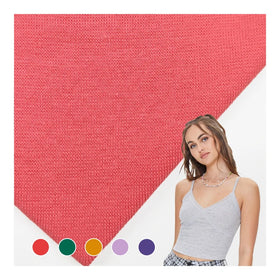 China Wholesale Rolls of Cotton Stretch Fabric Polyester Rib Material Soft Hand Feel 1*1 Ribbed Knit Elastic Fabric/