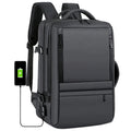 Daniel Men's 17-Inch Business Laptop Backpack Waterproof USB Port Oxford Polyester Zipper Letter for Travel Leisure Outdoor Use