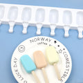 Saffron Silicone 8 Cavity Oval Popsicle Mold for Homemade Snack Popsicles OEM/ODM Welcome