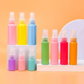 Small Sample PET Plastic Fine Mist Spray Bottle 10ml 30ml 50ml Macaron Color Cosmetic Packaging Pump for Shampoo Lotion Cream