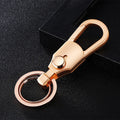 Luxury Gold Plated Metal Car Key Chain Ring Simple Creative Personalized Birthday Gift