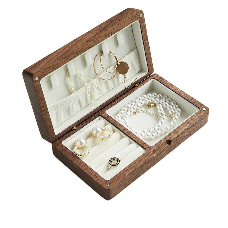 Rectangle Small Wooden Jewelry Magnetic Gift Box  Jewel case  Jewel Box
