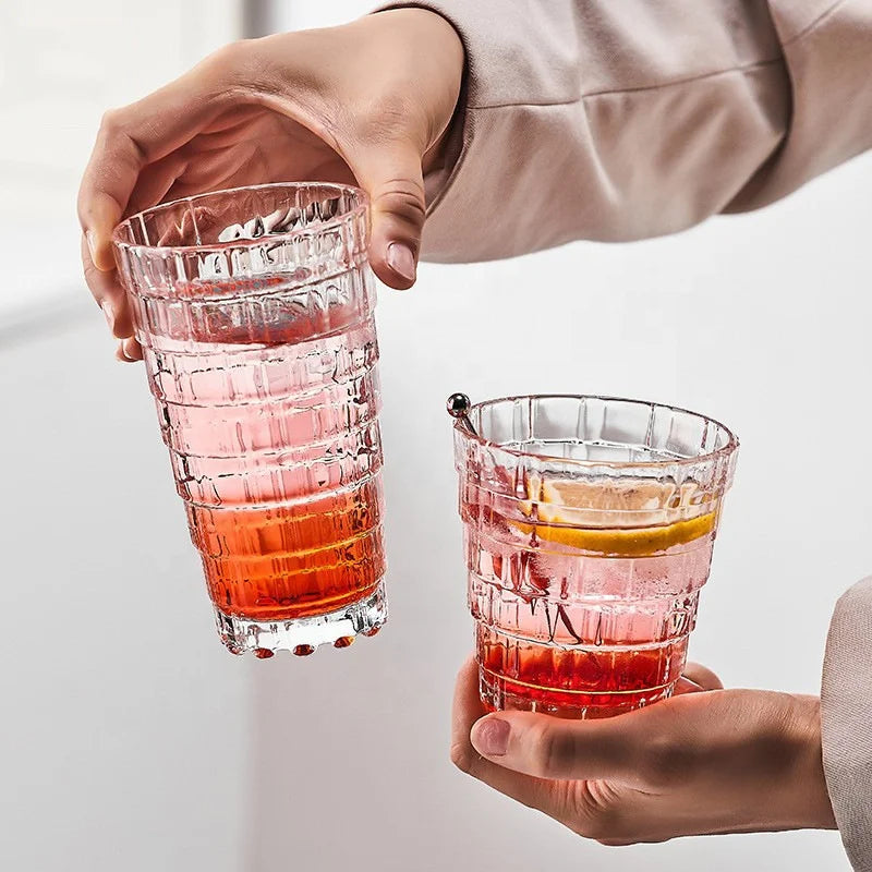 BlinKmax Ins Creative Vine Weaving High Beauty Glass Cup Water Juice Cup Beer Coffee Cup for Home
