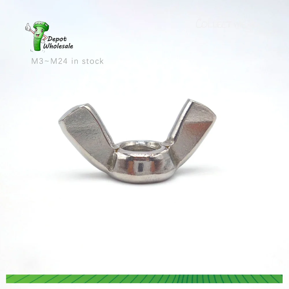Wholesale 18-8 Stainless Steel 304/316 Butterfly Type Wind Nut Din 314 Din 315 M2 to M24 Thumb Wing Nut