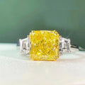 Sgarit Drop Shipping 18K White Gold 3.01Ct Real Natural Fancy Yellow Diamond Ring Wedding Jewelry Women Custom Jewellery