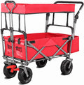 Kids Wagon Stroller Stainless Steel Four-Wheel Platform Structure Shopping Cart Customized Support >3 Years Old 3 Point