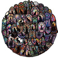 50Pcs Colorful Prism Black Cat Graffiti Stickers for Mirror Bottle Phone Vinyl Cartoon Gothic Style Mysterious Cat Sticker